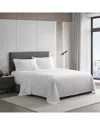Vera Wang 290 Thread Count Stripe Cotton Solid Sheet Set In White