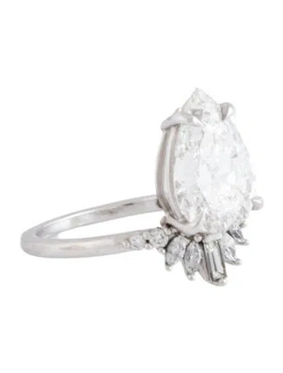 Pre-owned Vera Wang 3.07ct Lab-grown Diamond Engagement Ring In Multicolor