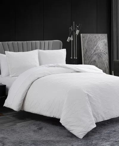 VERA WANG ABSTRACT CRINKLE 3-PC. COMFORTER SET, QUEEN