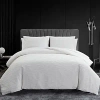 VERA WANG ABSTRACT CRINKLE WHITE COMFORTER SET, QUEEN