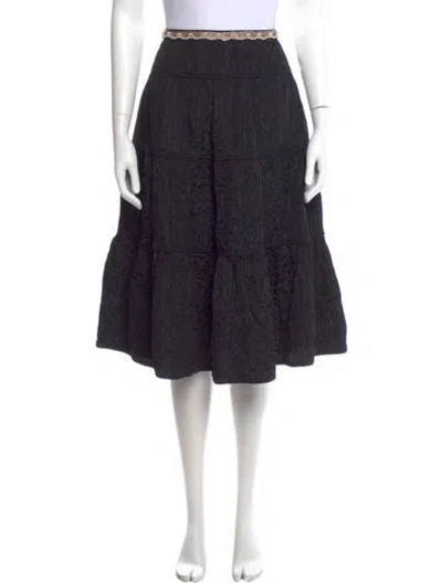 Pre-owned Vera Wang Beaded Accents Knee-length Skirt In Blue