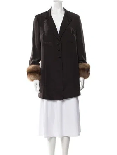 Pre-owned Vera Wang Blazer In Brown