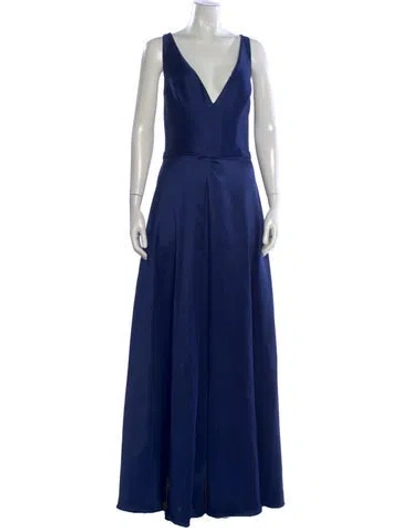 Pre-owned Vera Wang Bridal Bridesmaids Collection Long Dress In Blue