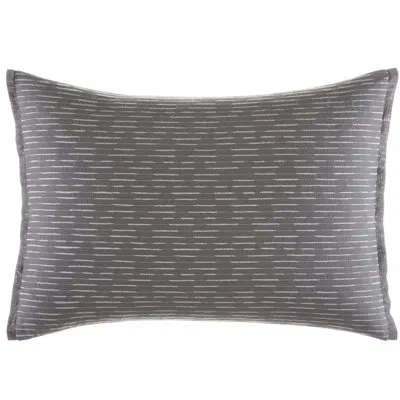 Vera Wang Burnished Quartz Cotton Throw Pillow In Gray
