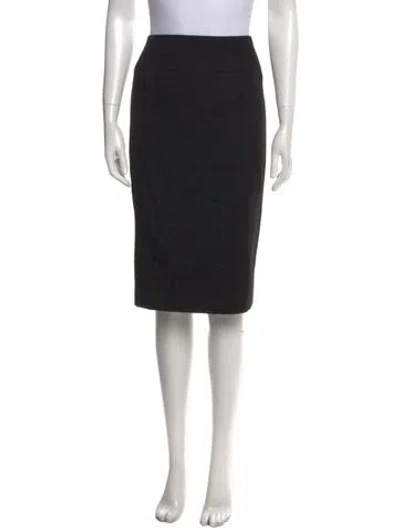 Pre-owned Vera Wang Cashmere Knee-length Skirt In Black