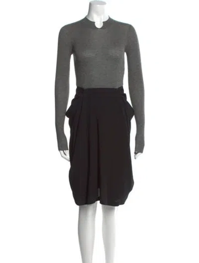 Pre-owned Vera Wang Cashmere Mini Dress In Black