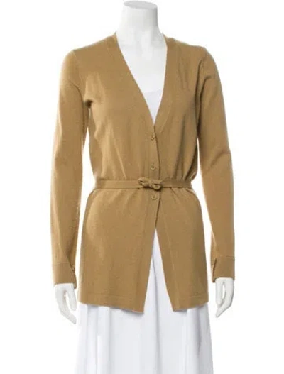 Pre-owned Vera Wang Cashmere V-neck Sweater In Neutral