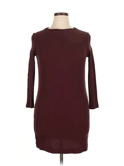 Pre-owned Vera Wang Casual Dress In Burgundy