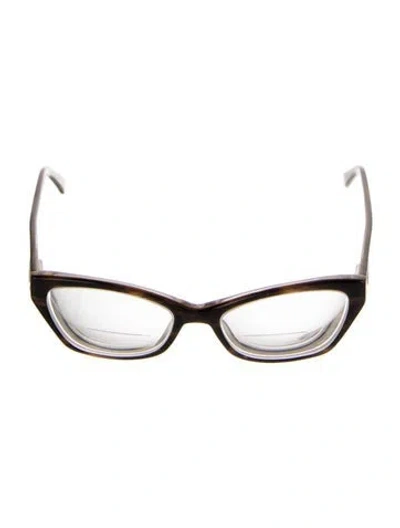 Pre-owned Vera Wang Cat-eye Eyeglasses In Black