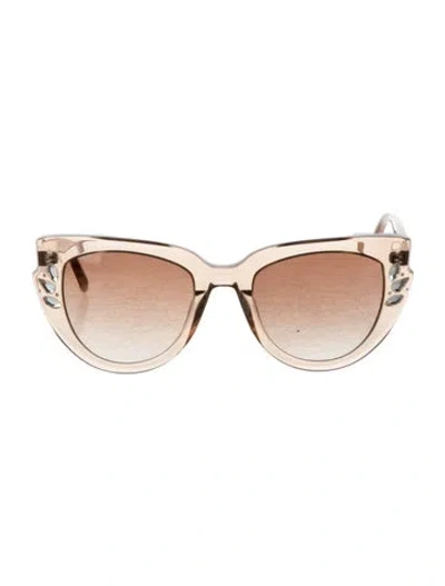 Pre-owned Vera Wang Cat-eye Gradient Sunglasses In Brown