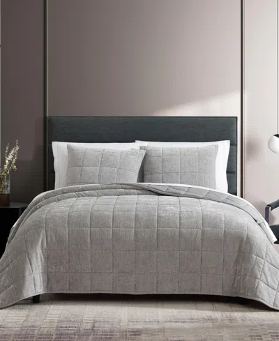VERA WANG CHENILLE BOX SOLID 3-PC. QUILT SET, QUEEN
