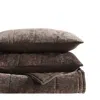 Vera Wang Chenille Box Solid 3 Piece Quilt Set, Queen In Chocolate Brown