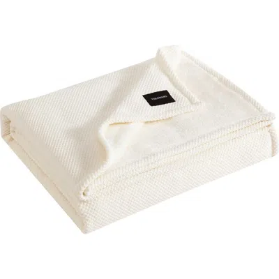 Vera Wang Chenille Jacquard Plush Throw Blanket In Neutral