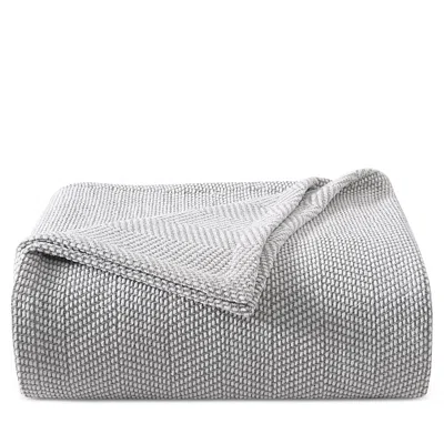 Vera Wang Chenille Pique Hypoallergenic Grey Twin Blanket