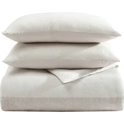 Vera Wang Chenille Waffle Stripe Comforter Set In Moonlight