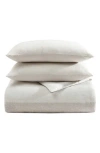 Vera Wang Chenille Waffle Stripe Duvet Set In Moonlight