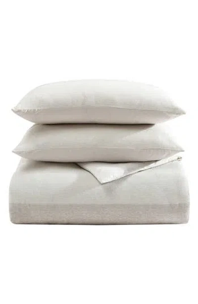 Vera Wang Chenille Waffle Stripe Duvet Set In Moonlight