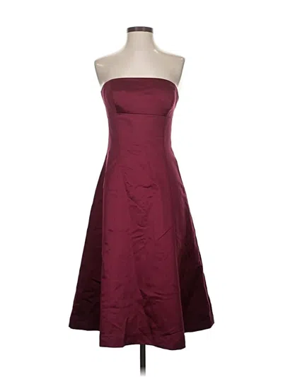 Pre-owned Vera Wang Cocktail Dress In Burgundy