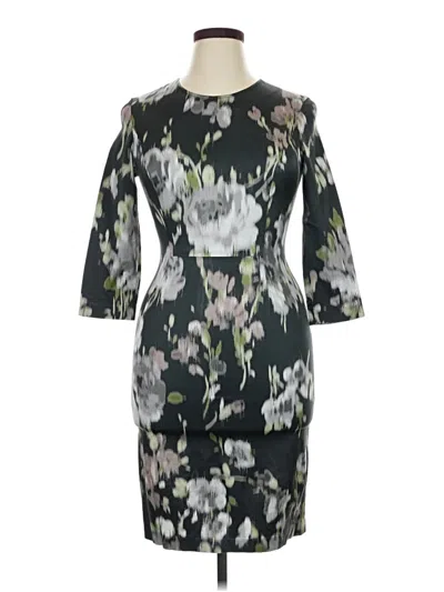 Pre-owned Vera Wang Cocktail Dress In Gray