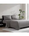 Vera Wang Cool Comfort Cotton Percale Solid Sheet Set In Gray