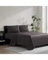 Vera Wang Cool Comfort Cotton Percale Solid Sheet Set In Brown