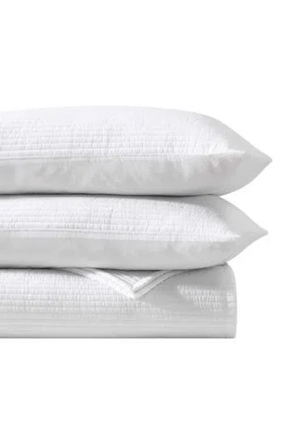 Vera Wang Cotton Voile Queen Quilt Set In White
