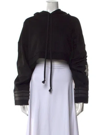 Pre-owned Vera Wang Crew Neck Long Sleeve Hoodie In Black