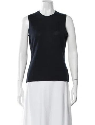 Pre-owned Vera Wang Crew Neck Sleeveless Top In Brown