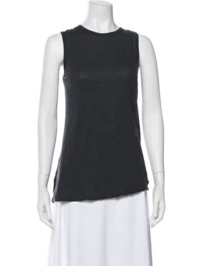 Pre-owned Vera Wang Crew Neck Sleeveless Top In White
