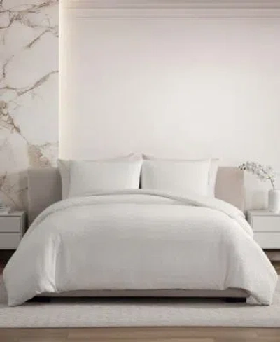 Vera Wang Crinkle Seersucker Solid Duvet Cover Sets In White