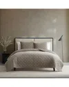 Vera Wang Crushed Velvet Solid Quilt Set In Gray