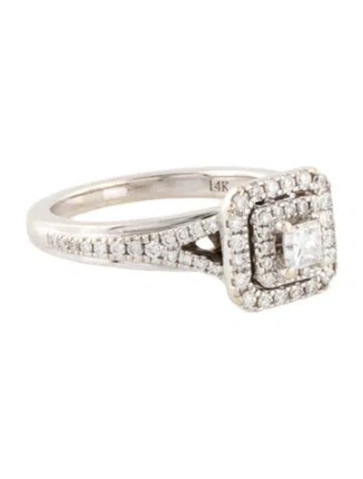 Pre-owned Vera Wang Diamond & Sapphire Love Engagement Ring In Multi