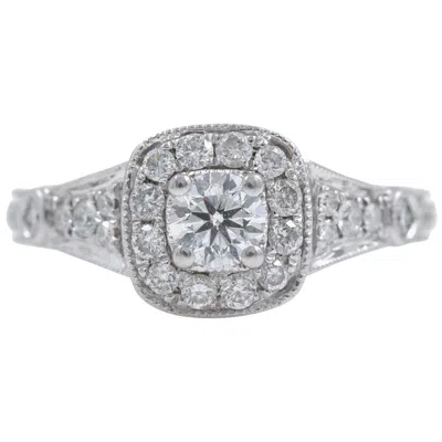 Pre-owned Vera Wang Diamond Engagement Ring Love Collection Round 1.25 Carat 14 Karat Gold In Multi