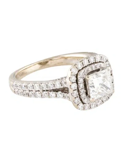 Pre-owned Vera Wang Diamond Halo Love Engagement Ring In Multi