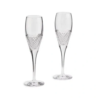 Vera Wang Diamond Mosaic Flute Pair In Clear