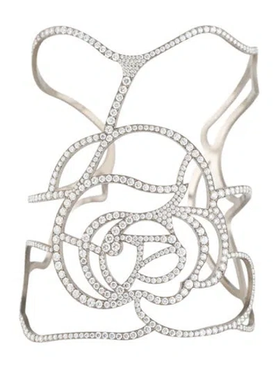 Pre-owned Vera Wang Diamond Rose Cuff, 6" In Multi