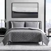 Vera Wang Diamond Velvet Quilt Set, Queen In Soft Charcoal