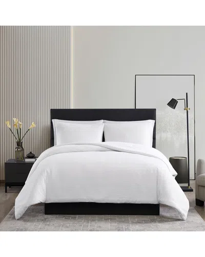 Vera Wang Dnu Dupe  Waffle Pique White Comforter/sham Set