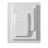 Vera Wang Dobby Stripe 4 Piece Sheet Set, King In Pale Grey