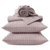 Vera Wang Dobby Stripe 4 Piece Sheet Set, Queen