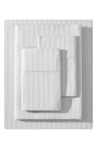 Vera Wang Dobby Stripe Cotton Sheet Set In Gray