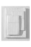Vera Wang Dobby Stripe Cotton Sheet Set In Light Pastel Grey