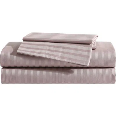 Vera Wang Dobby Stripe Sheet Set In Pink