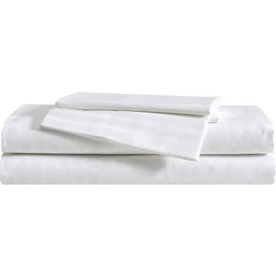 Vera Wang Dobby Stripe Sheet Set In White