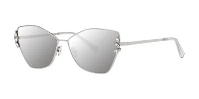 Vera Wang Dolores Silver Women's Sunglasses Silver Size 59 - Free Rx Lenses  - Free Rx Lenses In Gray