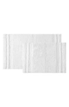 Vera Wang Eden 2-pack Reversible Cotton Bath Rug In White