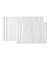 Vera Wang Eden Solid Tufted Bath Rug Set In White