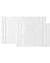 Vera Wang Eden Solid Tufted Bath Rug Set In White