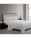Vera Wang Erased Texture Cotton Sateen Sheet Set In White