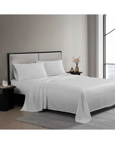 VERA WANG VERA WANG ETCHED STRIPE COTTON SATEEN SHEET SET
